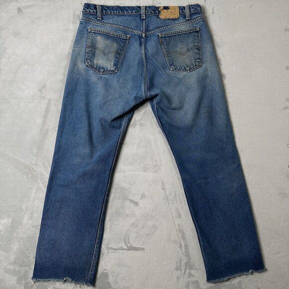 Levis Orange Tab 505 Jeans Mens 40x32 20505 USA Distressed 80s Measures 38x29 - Picture 11 of 15